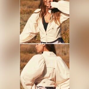 Free People Color Me Happy Solid  Cropped Jacket  - Size L
